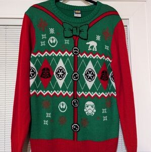 Men's Large Christmas Sweater Star Wars
